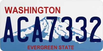 WA license plate ACA7332