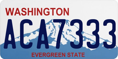 WA license plate ACA7333