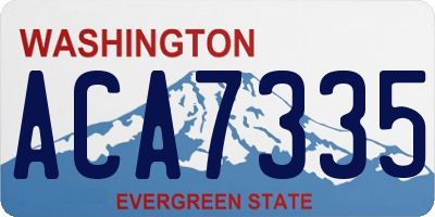 WA license plate ACA7335