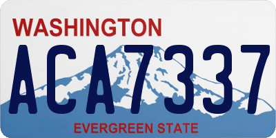 WA license plate ACA7337