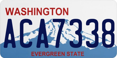 WA license plate ACA7338