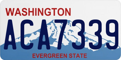 WA license plate ACA7339