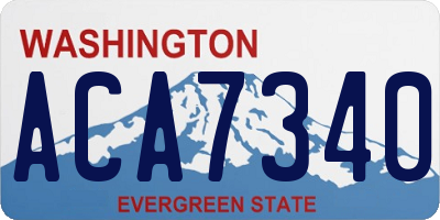 WA license plate ACA7340