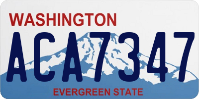 WA license plate ACA7347