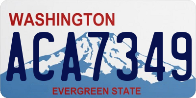 WA license plate ACA7349