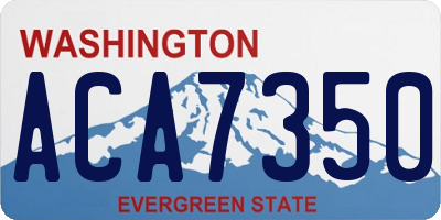WA license plate ACA7350