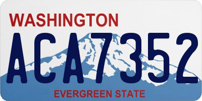 WA license plate ACA7352