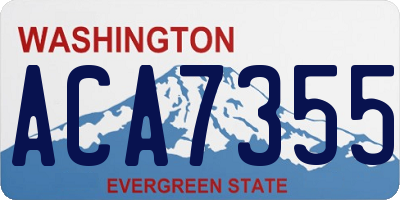 WA license plate ACA7355
