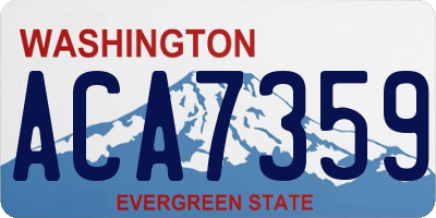 WA license plate ACA7359