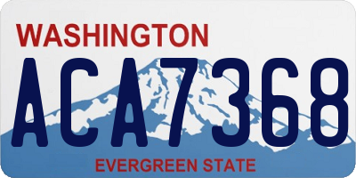 WA license plate ACA7368