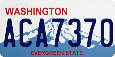 WA license plate ACA7370