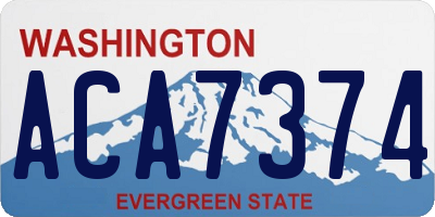 WA license plate ACA7374