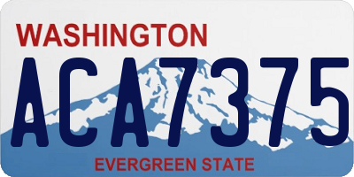 WA license plate ACA7375