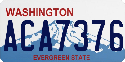 WA license plate ACA7376