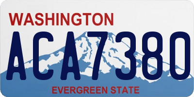 WA license plate ACA7380