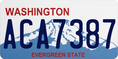 WA license plate ACA7387