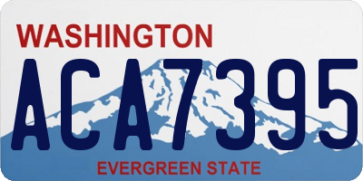 WA license plate ACA7395