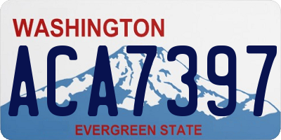 WA license plate ACA7397