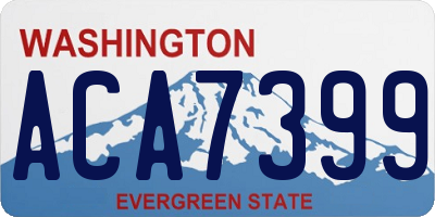 WA license plate ACA7399