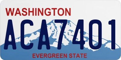 WA license plate ACA7401