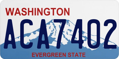 WA license plate ACA7402