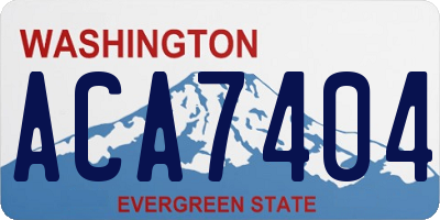 WA license plate ACA7404