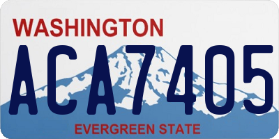 WA license plate ACA7405