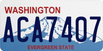 WA license plate ACA7407