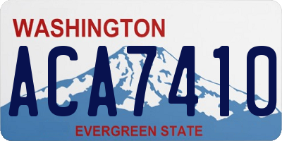 WA license plate ACA7410