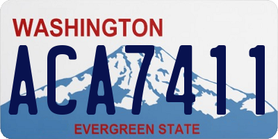 WA license plate ACA7411