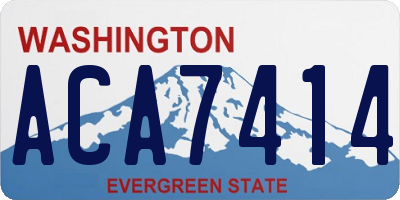 WA license plate ACA7414