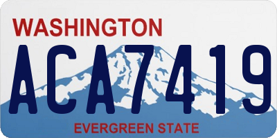 WA license plate ACA7419