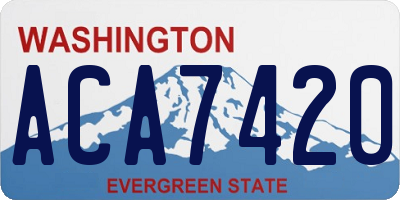 WA license plate ACA7420