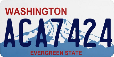 WA license plate ACA7424