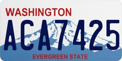 WA license plate ACA7425