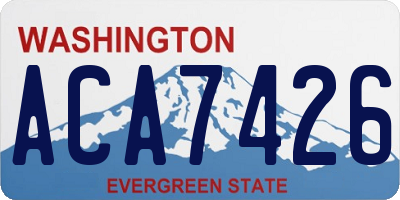 WA license plate ACA7426