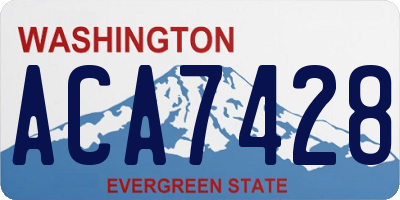 WA license plate ACA7428