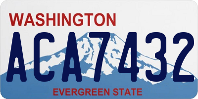 WA license plate ACA7432