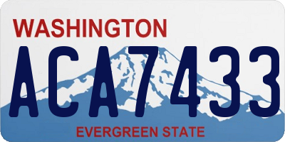WA license plate ACA7433