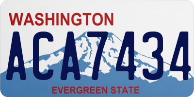 WA license plate ACA7434