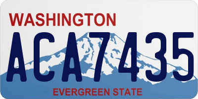 WA license plate ACA7435