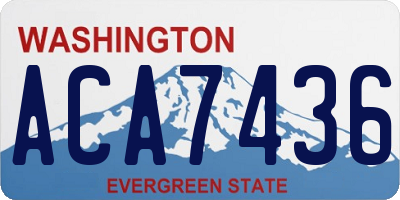 WA license plate ACA7436