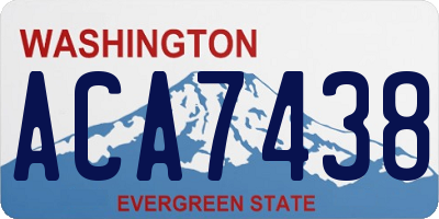 WA license plate ACA7438