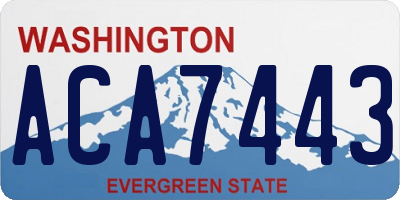 WA license plate ACA7443