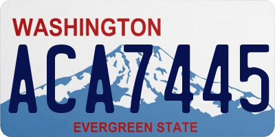 WA license plate ACA7445