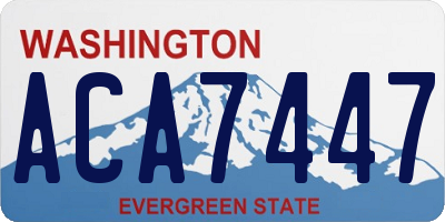 WA license plate ACA7447