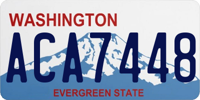 WA license plate ACA7448