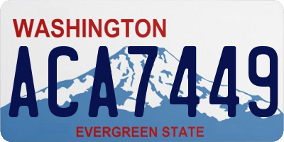 WA license plate ACA7449
