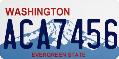 WA license plate ACA7456