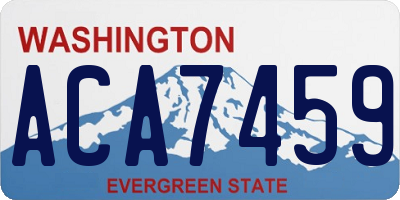 WA license plate ACA7459